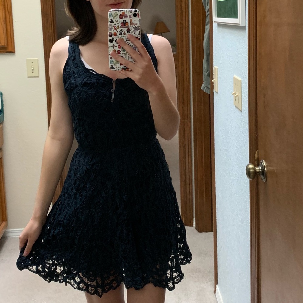 🌸 Abercrombie & Fitch Navy Sleeveless Dress
